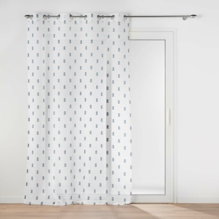 Panneau a oeillets 140 x 240 cm voile sable imprime geokid Petrole