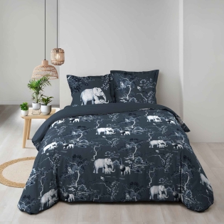 Housse de couette 240 x 220 cm + 2 taies 100% coton Zambi