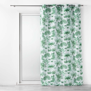 Rideau a oeillets 140 x 260 cm polyester imprime amazonia Vert