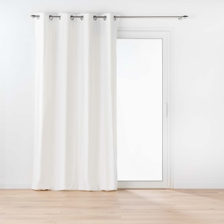 Rideau a oeillets 135 x 260 cm coton recyclé Twily Blanc