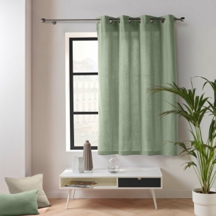 Rideau petite hauteur 135 x 180 cm coton/polyester recyclé Twily Sauge