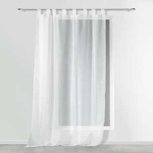 Panneau a passants 140 x 240 cm voile uni voiline Blanc