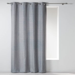Rideau a oeillets 140 x 260 cm chambray uni newton Gris