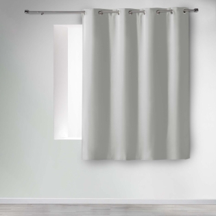 Rideau a oeillets 140 x 180 cm occultant uni occult Perle