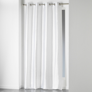 Rideau a oeillets 140 x 240 cm shantung uni shana Blanc