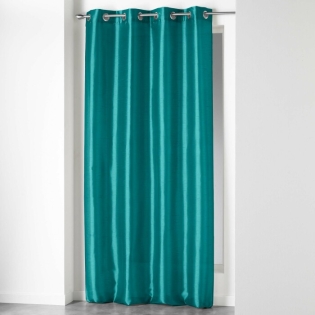 Rideau a oeillets 140 x 240 cm shantung uni shana Bleu