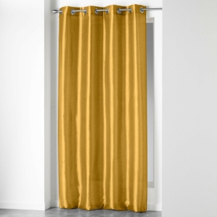 Rideau a oeillets 140 x 240 cm shantung uni shana Moutarde