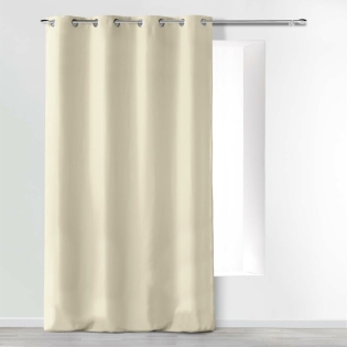 Rideau a oeillets 140 x 260 cm microfibre unie absolu Naturel
