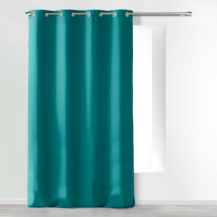 Rideau a oeillets 140 x 260 cm microfibre unie absolu Bleu