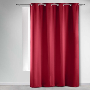 Rideau occultant 135 x 280 cm uni occult Carmin