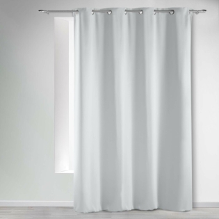 Rideau occultant 135 x 280 cm uni occult Gris pâle