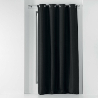 Rideau a oeillets 135 x 240 cm occultant tisse tissea Anthracite