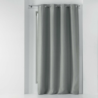Rideau a oeillets 135 x 240 cm occultant tisse tissea Gris