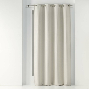 Rideau a oeillets 135 x 240 cm occultant tisse tramina Naturel
