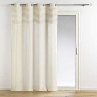 rideau a oeillets 140 x 240 cm 100% coton fils coupés Golden sunset