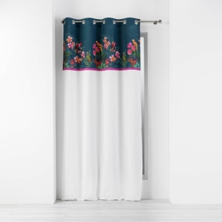 rideau a oeillets 140 x 240 cm 100% coton imprimé Exotic paradise