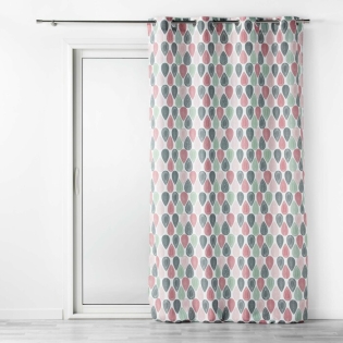 Rideau tamisant a oeillets 140 x 260 cm polyester Palpito Rose