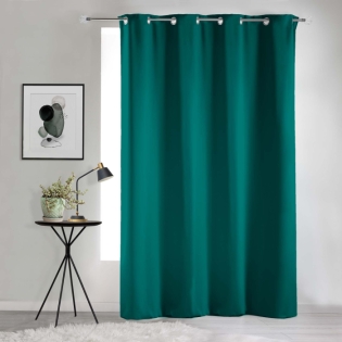 Rideau occultant grande hauteur 135 x 280 cm Uni Vert