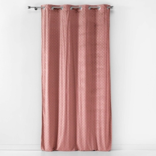 Rideau tamisant a oeillets 140 x 240 cm velours imprimé or bellagold Rose