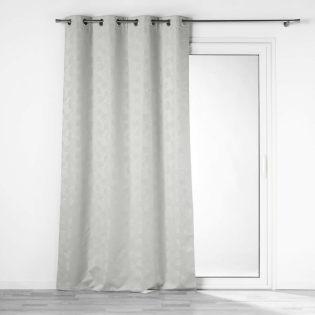 Rideau a oeillets 140 x 260 cm 100% occultant/jacquard Lunella Gris