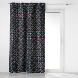 rideau a oeillets 135 x 260 cm 100% occultant/microfibre imp. yuko