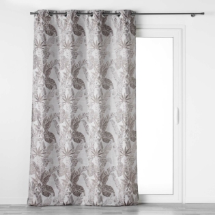 Rideau a oeillets 140 x 260 cm jacquard faggy Taupe