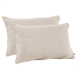 Lot de 2 Taies d’Oreiller en Double Gaze de Coton – 50 x 70 cm – Pampa