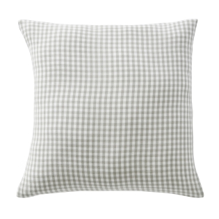 Taie d'oreiller carrée 60x60 cm en gaze de coton tissée – Modèle Vickie eucalyptus