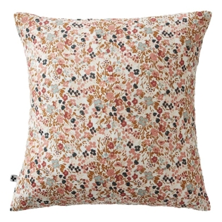 Taie d'oreiller 60 x 60 cm gaze de coton imprimée capucine pampa Naturel