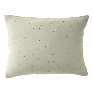 taie d'oreiller 50 x 70 cm gaze de coton gaïa chic eucalyptus