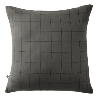 Taie d’Oreiller en Gaze de Coton Tissée – 60 x 60 cm – Gaia Match Granit