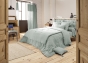 Pack Drap Housse 140 x 190 cm + 2 Taies d’Oreiller 60 x 60 cm Double Gaze de Coton GAÏA Eucalyptus