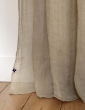 Rideau ajustable + 8 anneaux pince 140 x 270 cm 100% lin lavé EVY Sable