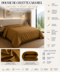 Housse de Couette 260 x 240 cm – 100% Coton 57 Fils/cm² – Caramel