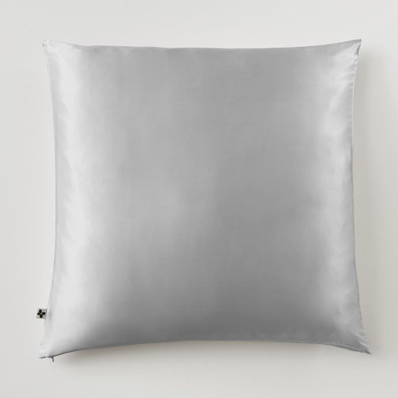 Taie d'Oreiller 63 x 63 cm - Soie de Mûrier Soanne Argent