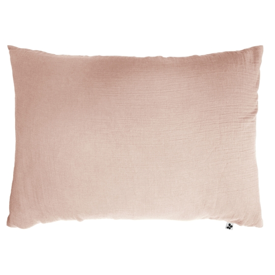 Taie d'oreiller en double gaze de coton – 50 x 70 cm – Rose