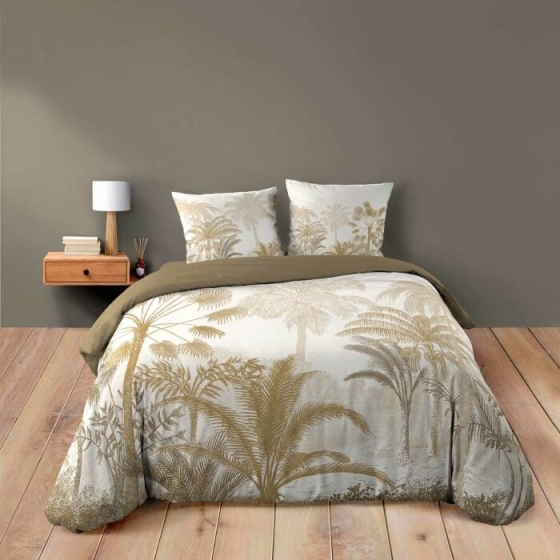 Housse de couette 240 x 220 cm coton 42 fils + 2 taies Cocoty