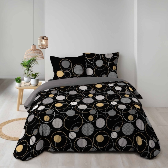 Housse de couette 220x240 cm 100% coton + 2 taie Milord