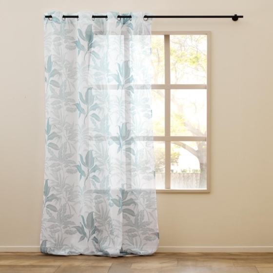 Voilage a oeillets 140 x 240 cm voile sablé imprimé Hera