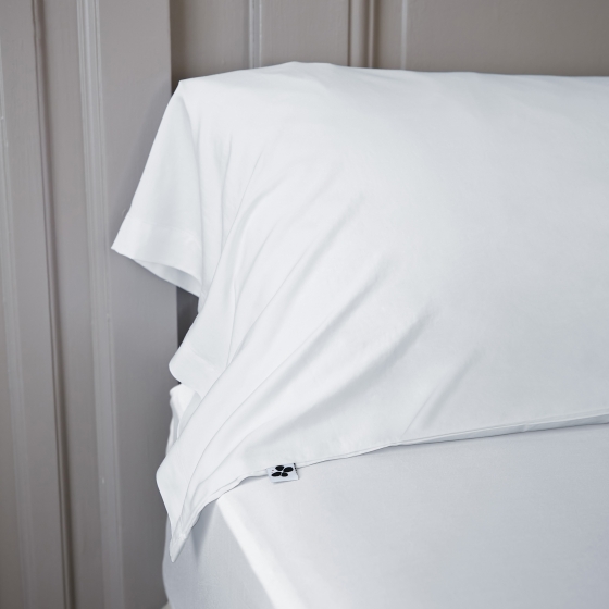 Taie de traversin 85 x 185 cm satin de bambou bambou Salomé Blanc