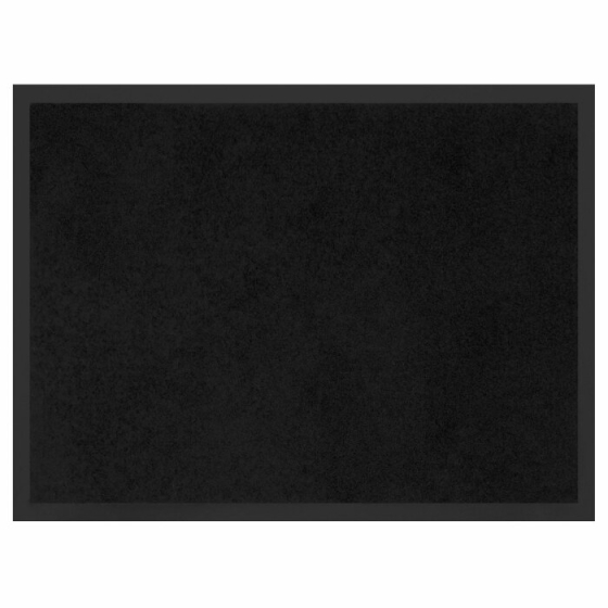 Tapis rectangle 50 x 80 cm anti-poussiere uni telio Noir