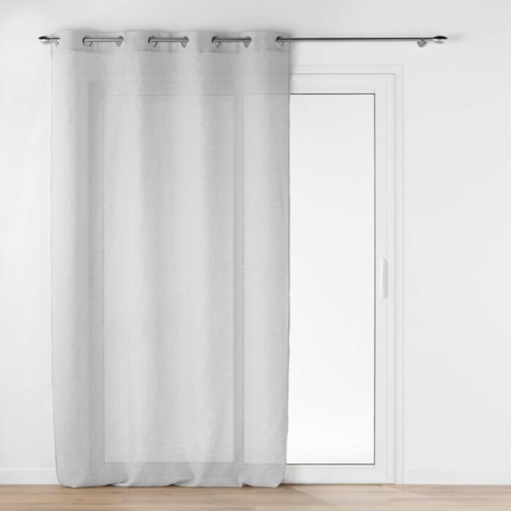 Panneau a oeillets 140 x 280 cm tisse jacquard ophelia Gris