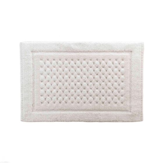 Tapis de bain 50 x 80 cm coton jacquard tisse damaris Sans