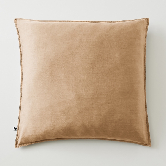 Taie d’oreiller 63 x 63 cm en Lyocell - Modèle Lysandre Camel