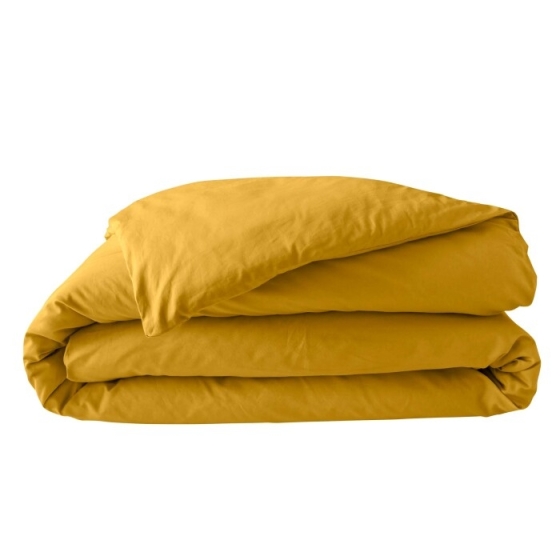 Housse de couette 2 personnes 260 x 240 cm percale de coton 78 fils Curry