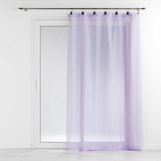 Panneau a anneaux 140 x 240 cm voile tisse linka Lilas