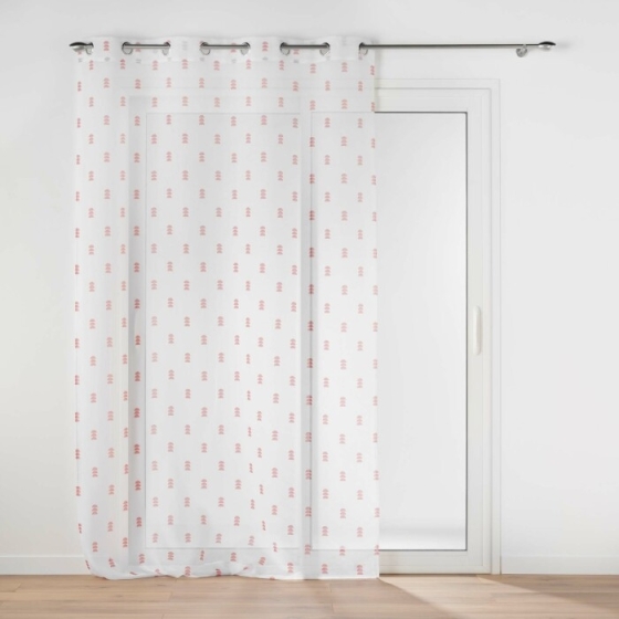 Panneau a oeillets 140 x 240 cm voile sable imprime geokid Rose