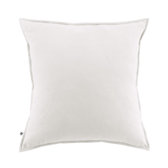 Taie d'oreiller chaude flanelle 63 x 63 cm Candice Blanc