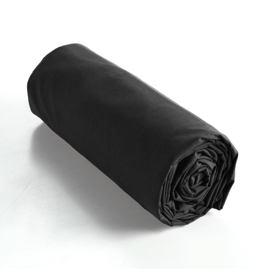 Drap housse coton luxe 140 x 190 cm bonnet 30 cm Ambre Noir