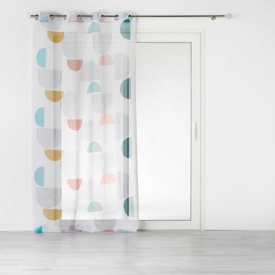 Panneau a oeillets 140 x 240 cm voile sable imprime pop art Sans